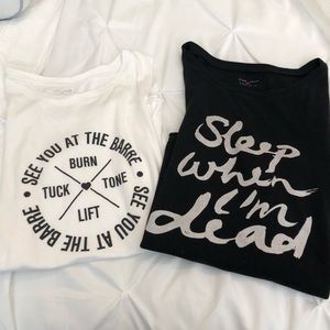 Pair of two EmiJay muscle t- shirts. One size. GUC